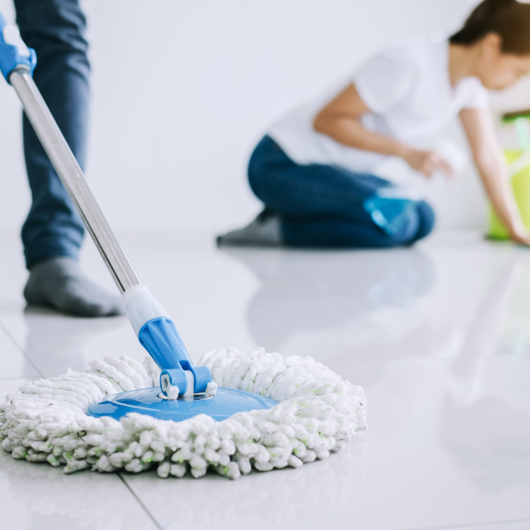 mopping floor